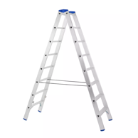 Aluminijske dvostrane ljestve 2x8 gazišta (1.95 m)