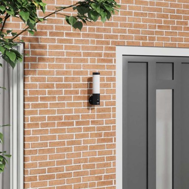 Vanjska zidna svjetiljka sa senzorom nehrđajući čelik, crna 