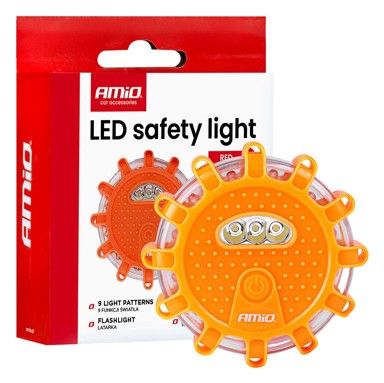 AMIO Upozoravajuće LED svjetlo AMIO-04673, 12 SMD + 3 SMD, USB, 650 mAh, crvena