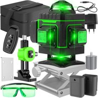 DEXXER ACA 16-linijski zeleni građevinski laser nivelir 2×2400 mAh LCD LL28