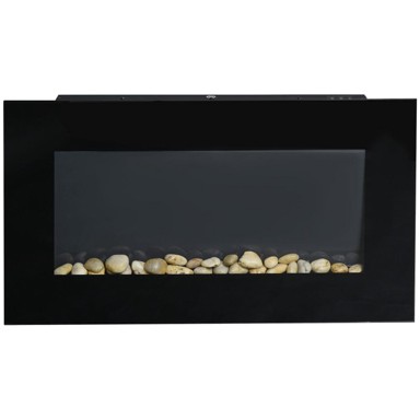 HOMESTAR zidni električni kamin 72,5 × 11,5 × 40 cm, crni