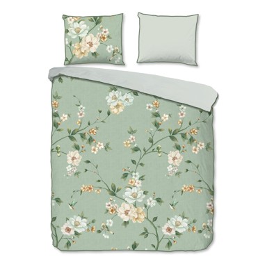 DESCANSO Posteljina Sizena 200x220 cm za bračni/produženi krevet od pamučnog satena zelena