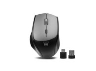 EWENT Miš Dual-Connect Silent bežični, USB-A, USB-C, 2400 DPI, crni (EW3245)