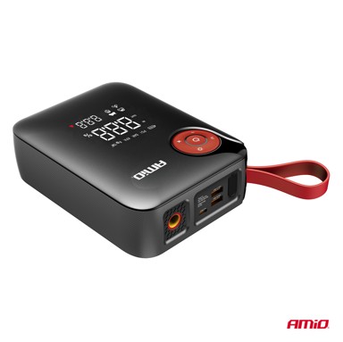 AMIO Mini jump starter + kompresor + LED 600A 12V PRO