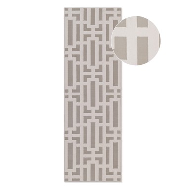 ELLE DECORATION Siva/krem staza 80x240 cm Perles Onyx 