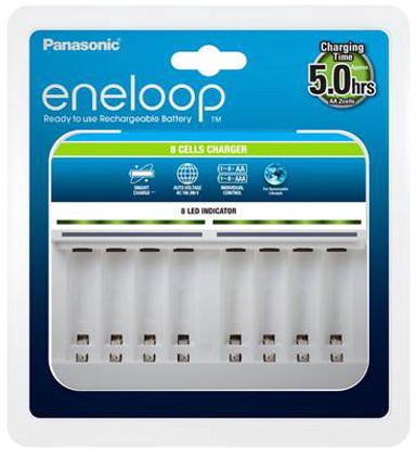 PANASONIC Punjač baterija Eneloop Smart BQCC63E, brzi, 8 mjesta za punjenje