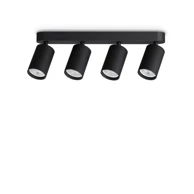 DYNAMITE PL4 okrugli stropni linearni reflektor GU10 IP20, crna