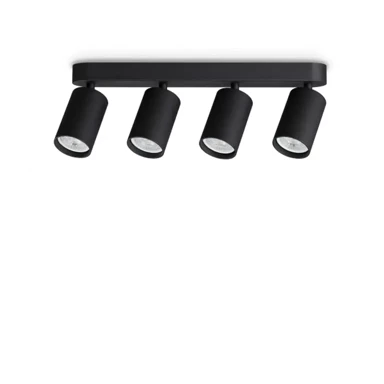 DYNAMITE PL4 okrugli stropni linearni reflektor GU10 IP20, crna
