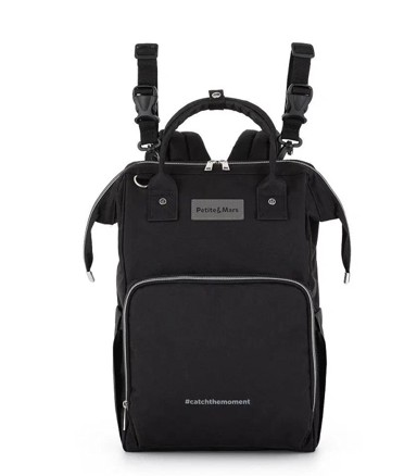PETITE&MARS Torba za pelene Jack, crna