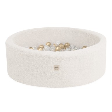 PLUSH NEST Bazen s 200 loptica, 90x30 cm, krem