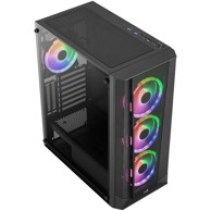 AEROCOOL Kućište Prism ARGB, mid tower, ATX, kaljeno staklo, crno