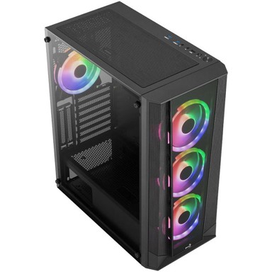AEROCOOL Kućište Prism ARGB, mid tower, ATX, kaljeno staklo, crno