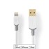 NEDIS USB-A – Lightning kabel, USB 2.0, 1 m, sivo-bijeli