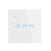 Pametni zidni prekidač za svjetlo, trostruki, bijeli