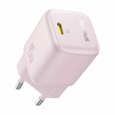 BASEUS Punjač Picogo 45 W USB-C Qc Pd, ružičasti