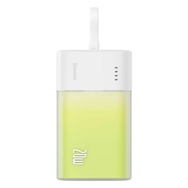 BASEUS Powerbank prijenosni punjač Popsicle, 5200 mAh, 20 W, bijeli/zeleni