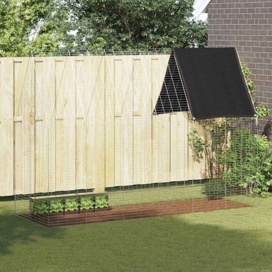Kavez za zečeve 300 × 100 × 210 cm, cinkani čelik, srebrni