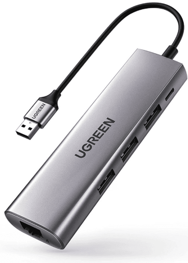 UGREEN USB hub CM266, USB-A, 3x USB-A 3.0, 1x ethernet, 1x micro USB