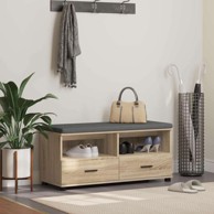 Klupa za hodnik s jastukom 100x38x46 cm, sonoma hrast