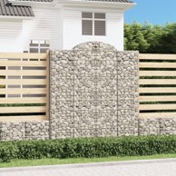 Lučne gabionske košare, 14kom, 200x50x220/240cm pocinčano željezo