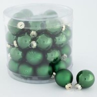 Staklene kuglice, ø 3 cm, 45 kom, tamnozelene