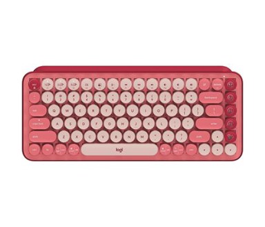 LOGITECH Tipkovnica POP Keys, crveno/roza, mehanička, bežična, US Layout, USB