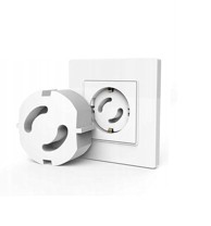 NIKCORP Zaštita za utičnice, sigurnosni poklopac za Schuko utičnice s mehanizmom za okretanje, 20 kom, bijela