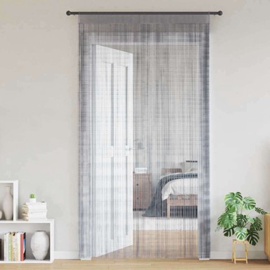 Nižaste zavjese, 2 kom, 140 x 250 cm, svijetlosiva