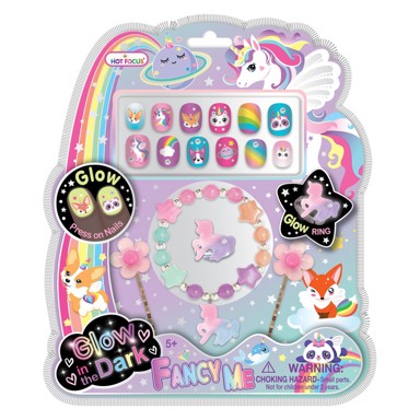 HOT FOCUS Set noktiju i modni dodaci, Glow in the dark