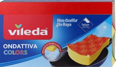 VILEDA Abrazivna spužva za posuđe Puractive Colors, 4 komada