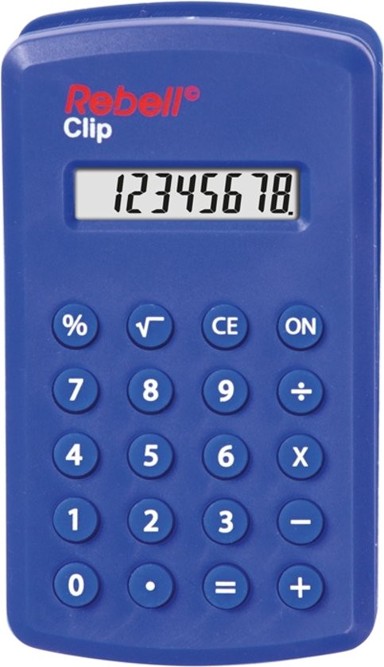 REBELL Kalkulator Clip, plava