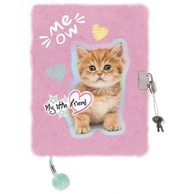 MY LITTLE FRIEND Dnevnik 3826, s ključem, A5, 96 listova, Pastel Cat