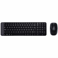 LOGITECH Set tipkovnice i miša MK220, bežični, US layout, crni
