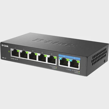 D-LINK Switch DMS-107/E, 5xGigabit + 2x2.5G, neupravljani, metalno kućište