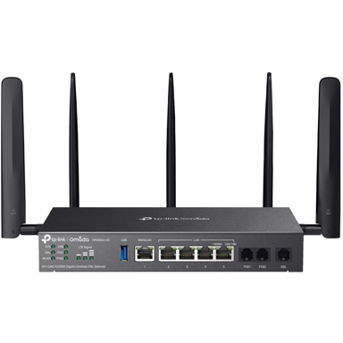TP-LINK Router Omada DR3650V-4G, Wi-Fi 6, 2402 Mbit/s, Gigabit Ethernet, 4G, crna