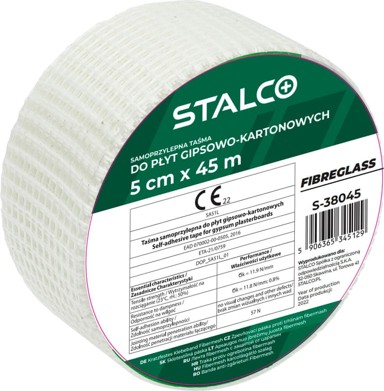 STALCO Vlaknasta mrežasta traka protiv ogrebotina za gipsane ploče, 50 mm x 90 m
