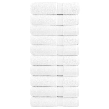 SOLUND Ručnici za tuširanje, 10 kom, 70 x 140 cm, 600 gsm, bijeli
