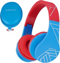 POWERLOCUS Dječje Bluetooth slušalice P1 Kids, plavo-crvene
