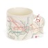 REX LONDON Bež keramička šalica 350 ml Heritage Tube Map