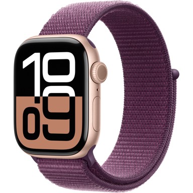 APPLE Pametni sat Series 10 GPS + Cellular 42mm, Rose Gold aluminijsko kućište, Plum Sport Loop