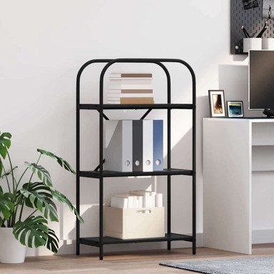 Polica, crni hrast, 60x30x109 cm, konstruirano drvo