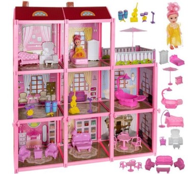 Kućica za lutke Villa roza