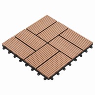 Pločice za decking 11 kom 30 x 30 cm WPC, smeđe