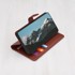 TECHSUIT Preklopna maska Leather Folio za Motorola Edge 50 Ultra smeđa