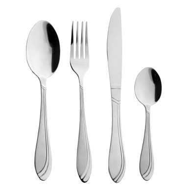 ORION Set pribora za jelo 24 kom Satin, od nehrđajućeg čelika, srebrna boja