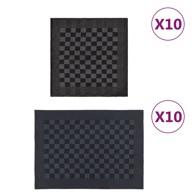 Set ručnika 20 kom crno-sivi pamučni