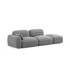 INTERIEURS 86 Svijetlo siva baršunasta sofa (s lijevim kutom) Audrey, 295x90x70,05 cm
