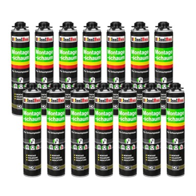 ISOLBAU Pištoljska montažna poliuretanska pjena, B2, 750 ml, 14 kom.