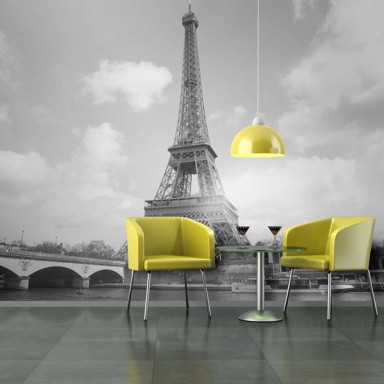 Foto tapeta Seine and Eiffel Tower 250x193