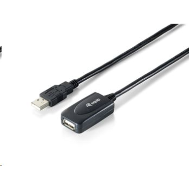 EQUIP USB-A kabel 133336, USB 2.0, 5 m, crni
